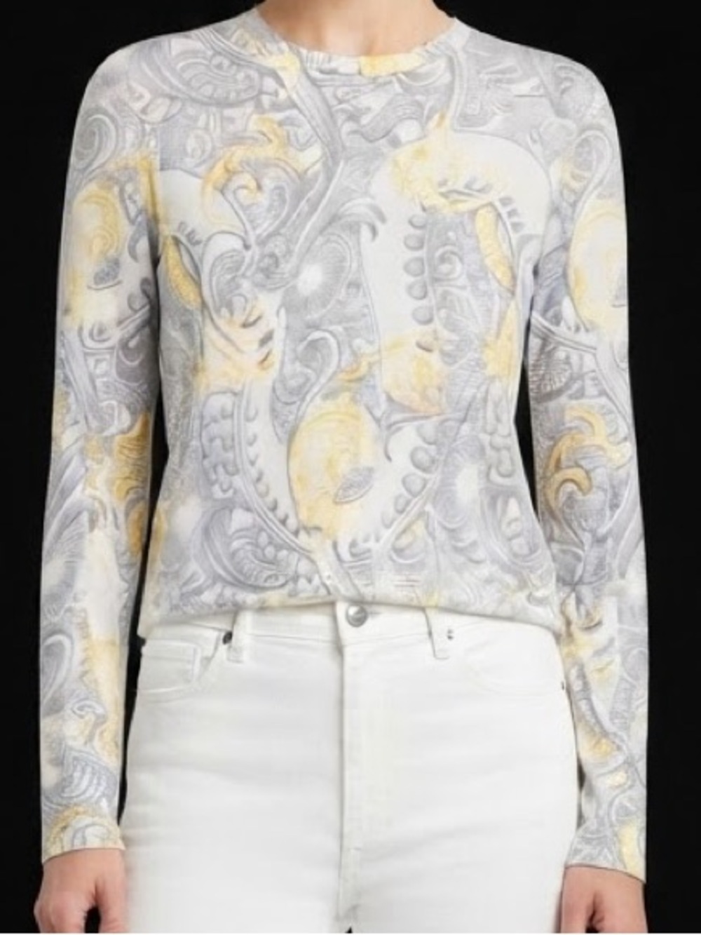 Versace Classic Printed Viscose Blend Men's Top M